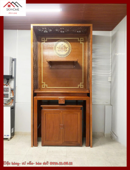 Bàn thờ gia tiên gỗ gụ